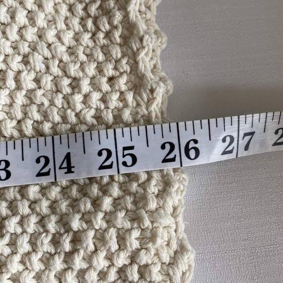 Pure Womens White Cotton Long Sleeve Handknit Button Up Cardigan Sweater L/XL - Picture 8 of 10